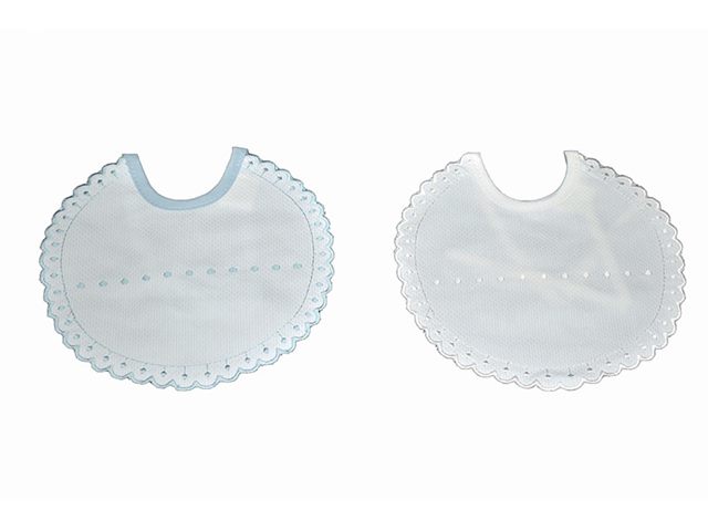 PACK 2 BABEROS 23/2 TOPOS BLANCO-AZUL MARTIFANEL