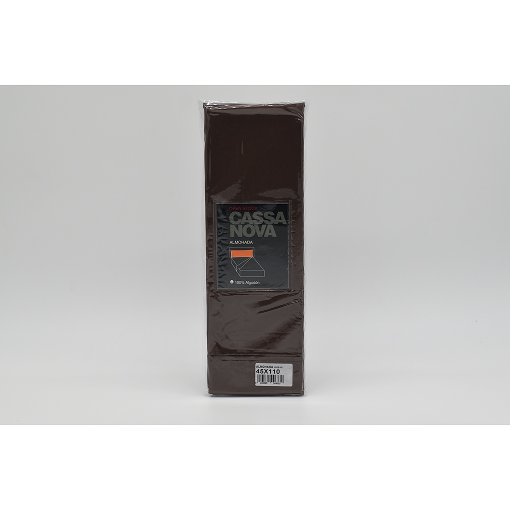 FUNDA DE ALMOHADA 100% ALGODÓN CAFÉ CASSA NOVA
