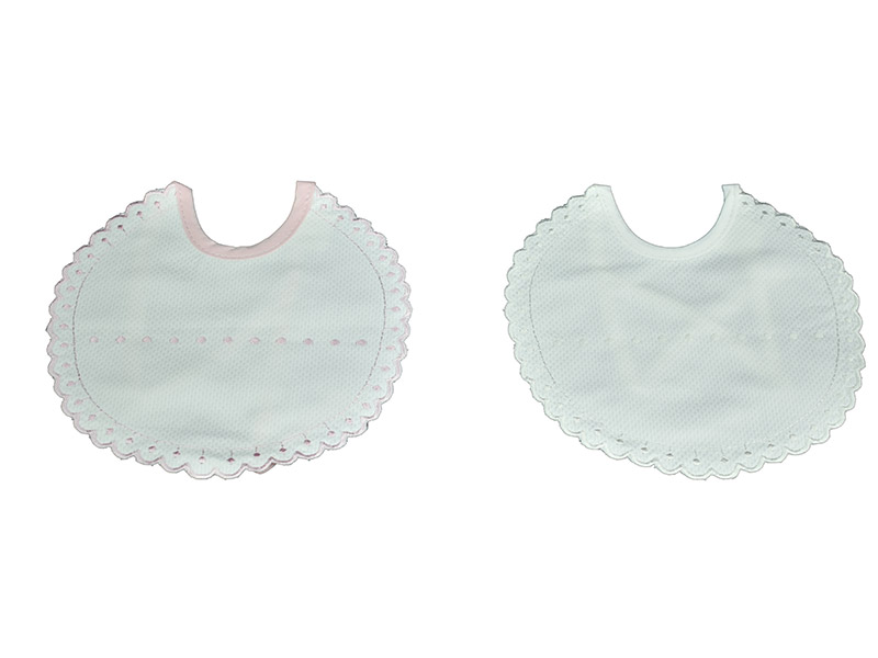 PACK 2 BABEROS 23/2 TOPOS BLANCO-ROSA MARTIFANEL