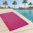 TOALLA PLAYA TERCIOPELO 100X160 LISO 13066 FUCSIA SECANETA
