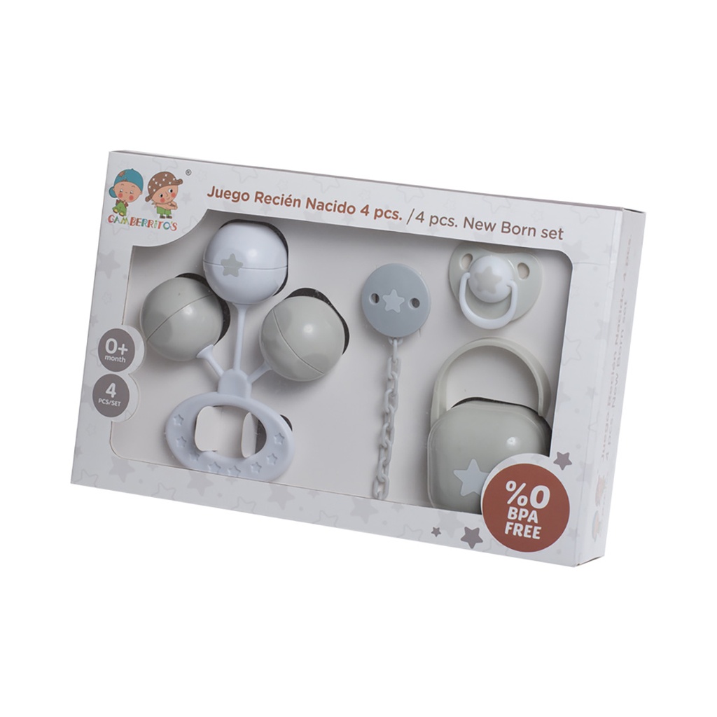 JUEGO INFANTIL 4 PIEZAS 10521 GRIS GAMBERRITOS