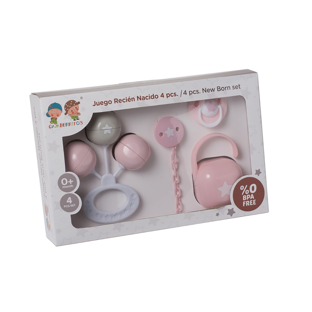 JUEGO INFANTIL 4 PIEZAS 10521 ROSA GAMBERRITOS