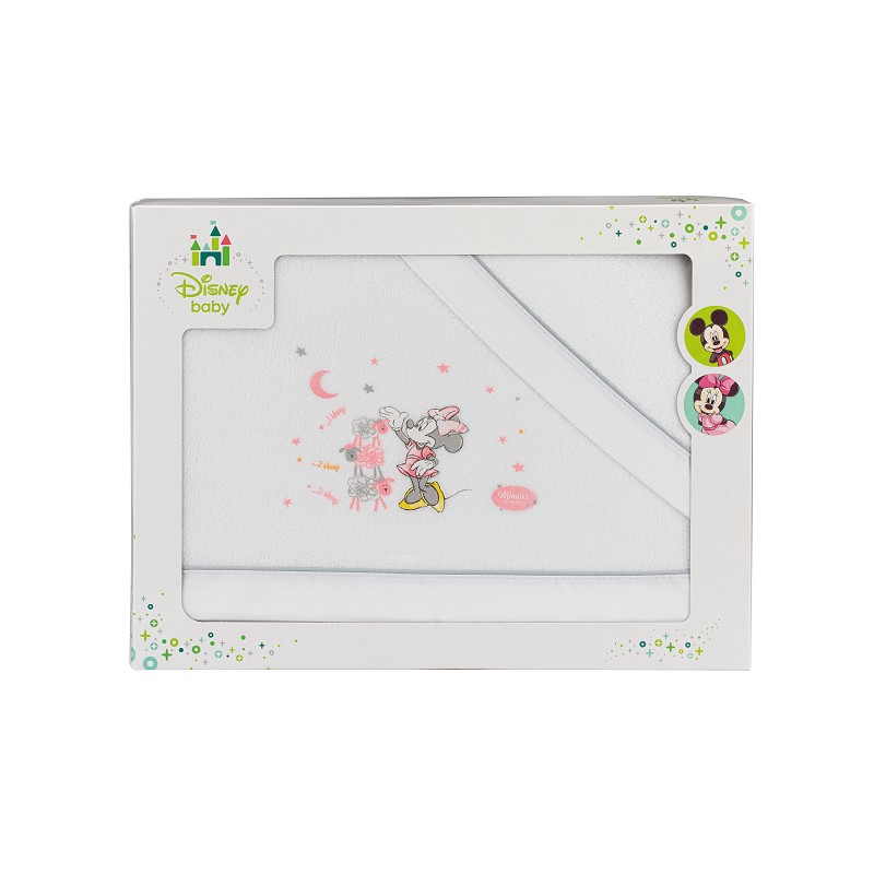 JUEGO SABANAS CORALINA MINNIE BLANCO-GRIS DISNEY