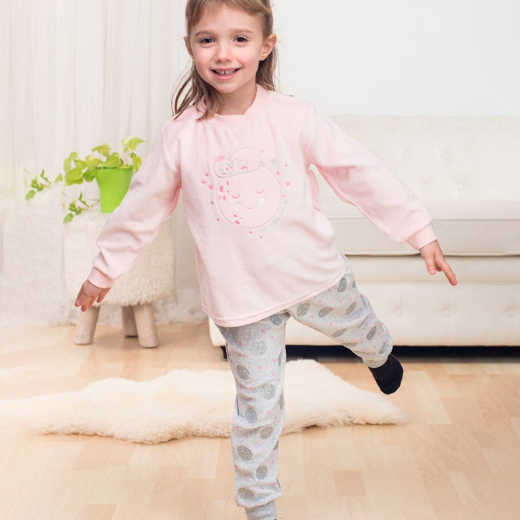 PIJAMA TERCIOPELO INFANTIL NIÑA 21247 KINANIT