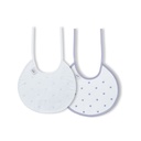 PACK 2 BABEROS R2 R-18 BLANCO-GRIS INTERBABY