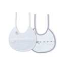 PACK 2 BABEROS R7-3R-18 BLANCO-GRIS INTERBABY