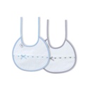 PACK 2 BABEROS R7-3R-92 AZUL-GRIS INTERBABY