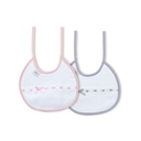 PACK 2 BABEROS R7-3R-77 ROSA-GRIS INTERBABY