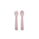 CUCHARA Y TENEDOR SILICONA SI009-66 ROSA MAQUILLAJE INTERBABY