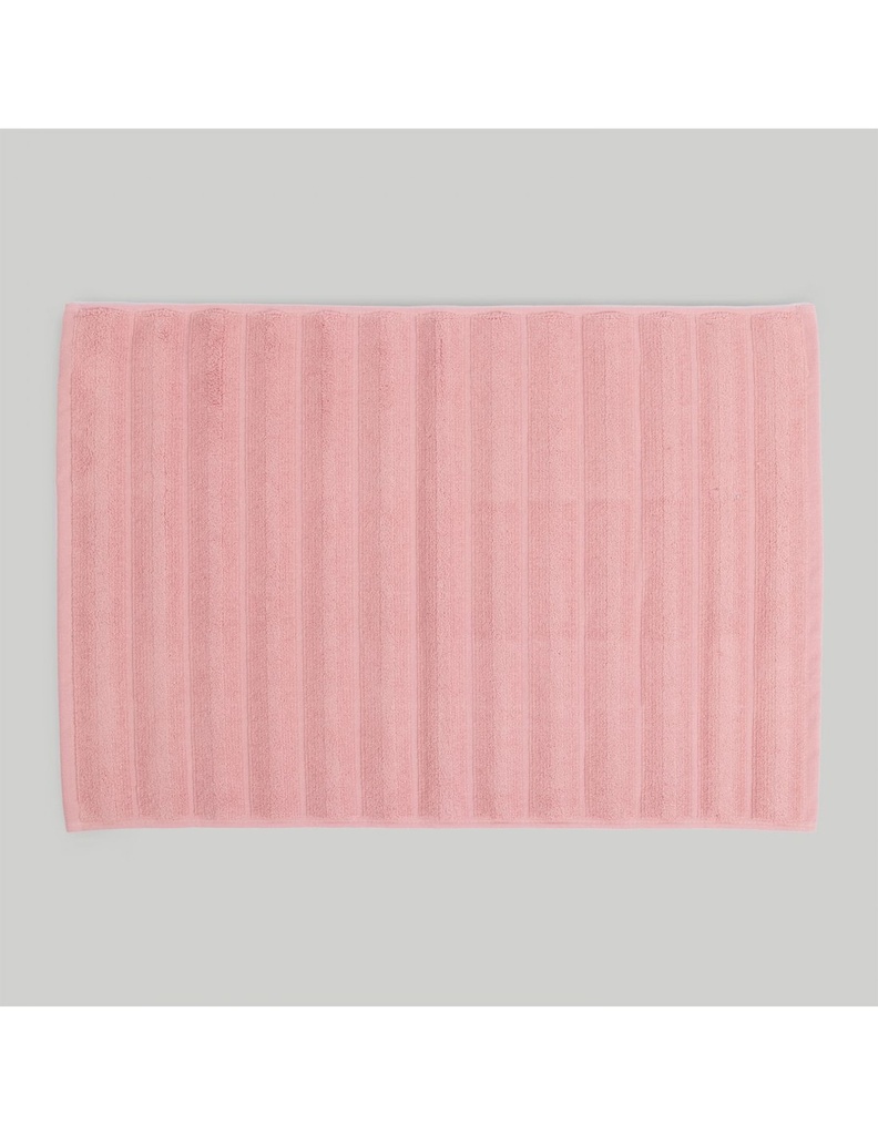 ALFOMBRA BAÑO RIBS ROSA PALO 50X70 DON ALGODON