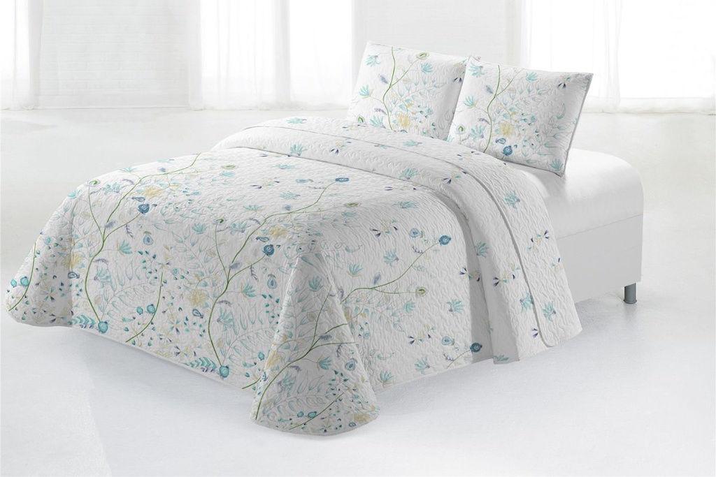 COLCHA BOUTI BESBES AZUL MIRACLE