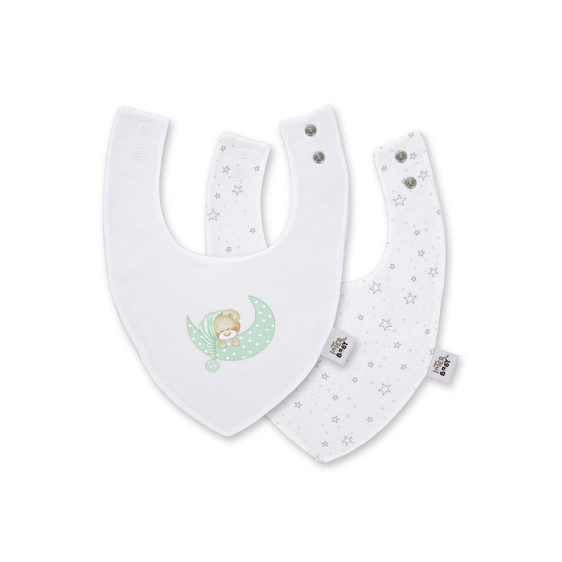 PACK 2 BABEROS BANDANA SLEEP VERDE INTERBABY