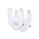 PACK 2 BABEROS BANDANA SLEEP AZUL INTERBABY