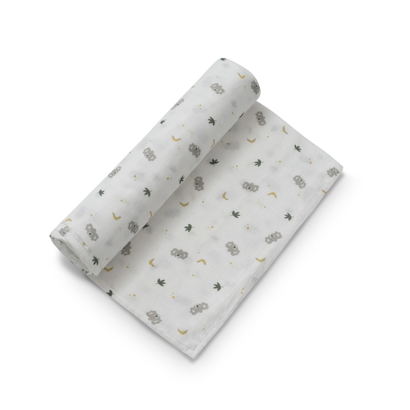 MUSELINA 120X120 KOALA BOY GRIS INTERBABY