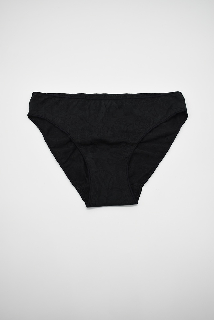 BRAGA BIKINI JACARD FLOR ALGODON ELA. 251 NEGRO NAIARA