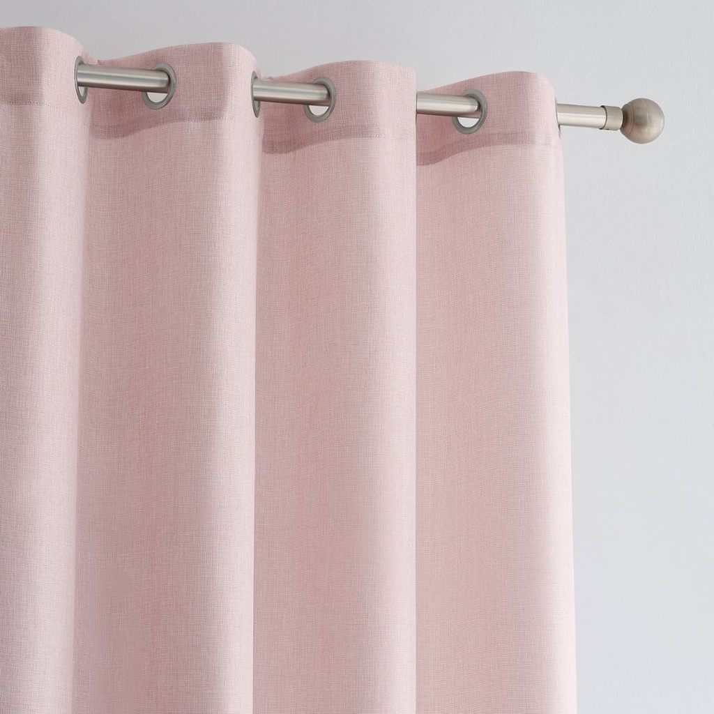 CORTINA RUSTICA LISA CD-5320 ROSA CAMALTEX