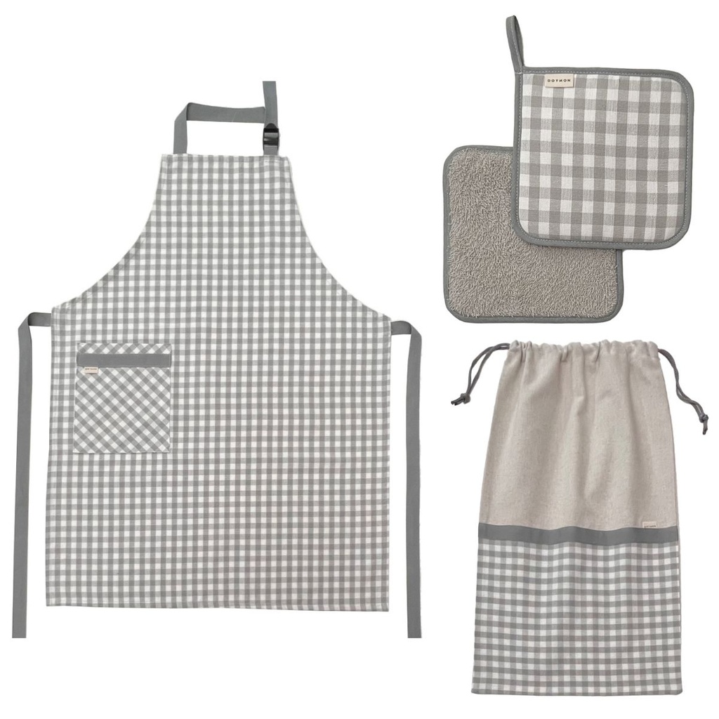 CONJUNTO COCINA 3 PIEZAS ARLES GRIS DOYMON