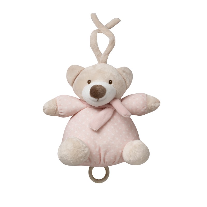 PELUCHE MUSICAL OSITO ROSA INTERBABY