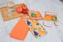 SET DE COCINA 61389 NARANJA 4 PIEZAS BH TEXTIL