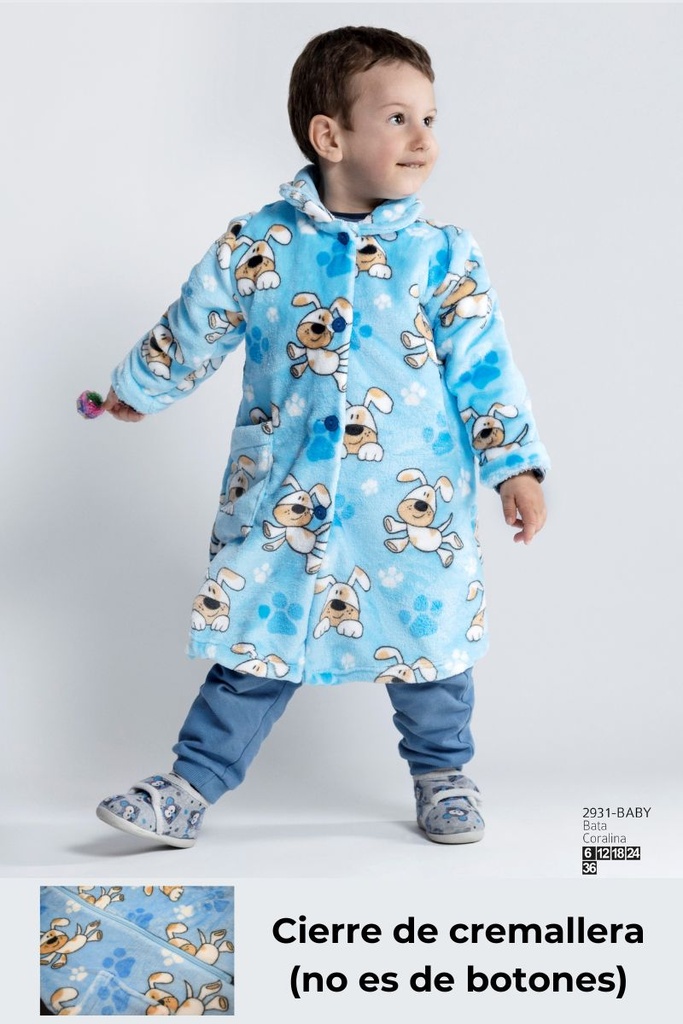 BATA CREMALLERA NIÑO 2931CR PERROS AZUL LIN