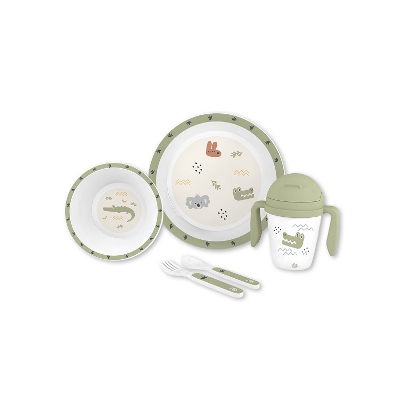 SET VAJILLA AUSTRALIA VERDE 5 PCS INTERBABY