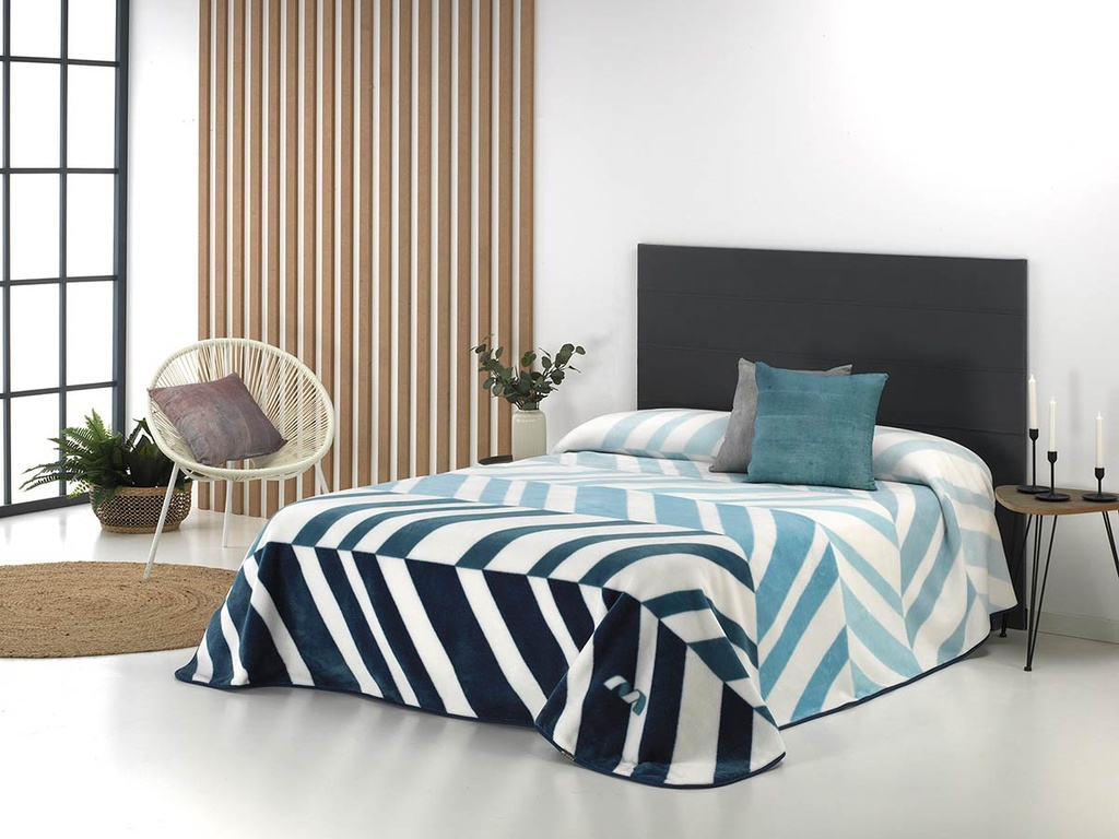 MANTA TERCIOPELO HARMONY N06 AZUL MORA