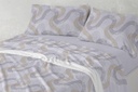 JUEGO SABANAS CORALINA 026 LAVANDA BURRITO BLANCO