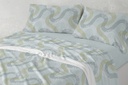 JUEGO SABANAS CORALINA 026 VERDE BURRITO BLANCO