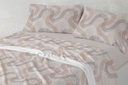 JUEGO SABANAS CORALINA 026 ARENA BURRITO BLANCO