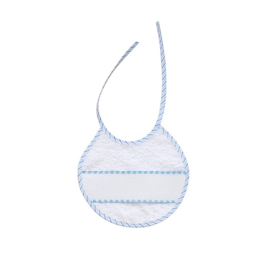 [40int01] BABERO PUNTO CRUZ REF 40 BLANCO/AZUL INTERBABY