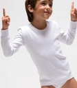CAMISETA NIÑO M/L FELPA C/R 330 BLANCO RAPIFE