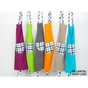 DELANTAL RIZO LISO CUADROS DOLZ