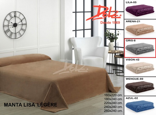 MANTA LEGERE 2015 GRIS DOLZ