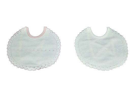 [23-2TOPOS-BLROSA] PACK 2 BABEROS 23/2 TOPOS BLANCO-ROSA MARTIFANEL