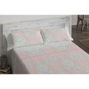 JUEGO DE SABANAS TELA 118 CORAL BURRITO BLANCO