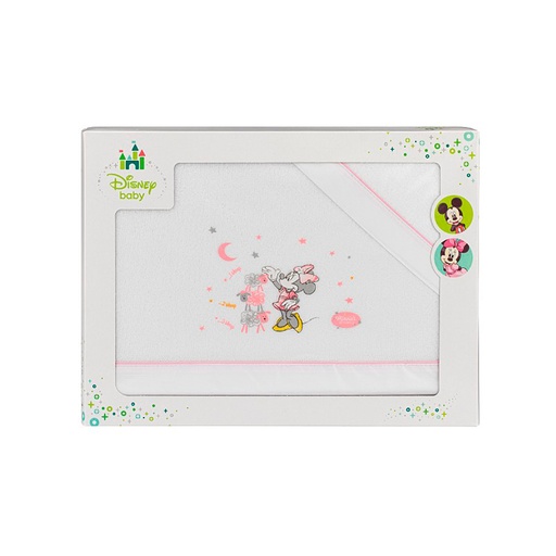 JUEGO SABANAS CORALINA MINNIE BLANCO-ROSA DISNEY