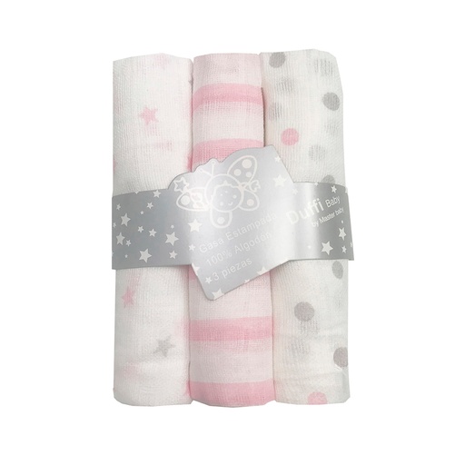 [070202] MUSELINA ESTAMPADA ALGODON 702 ROSA DUFFI