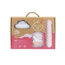 SET MANTA +ANTIVUELCO+LAMPARITA SET28 ROSA INTERBABY