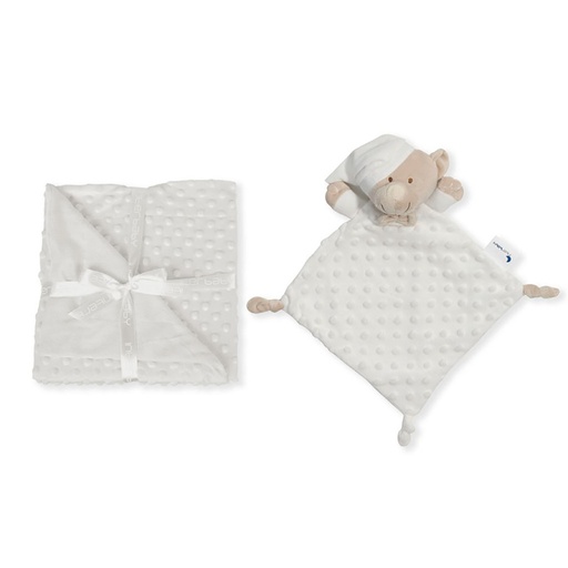 [PD001-05] MANTA BURBUJA + DOU DOU OSITO BEIGE INTERBABY