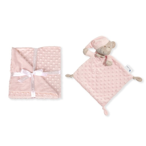 [PD001-02] MANTA BURBUJA + DOU DOU OSITO ROSA INTERBABY