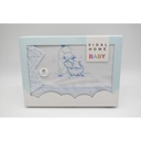 JUEGO DE SABANAS TELA 289 BLANCO/AZUL VIDAL HOME BABY