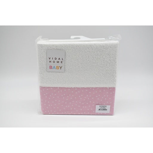 [FCB-EST-PEQBLANCO-ROSA] CUBREBAÑERAS FCB-EST-PEQ BLANCO/ROSA 50X80 VIDAL HOME BABY