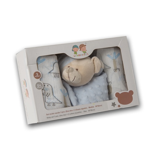 [10670AZUL] J. INFANTIL (DOUDOU+2GASAS) 10670 AZUL GAMBERRITOS