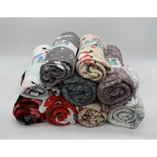 [ES2817M130348001] MANTA PLAID CORAL COLORES ESTAMPADOS 130X160 SURTIDO