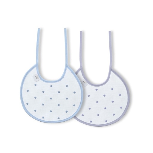 [R2 R-92] PACK 2 BABEROS R2 R-92 AZUL-GRIS INTERBABY