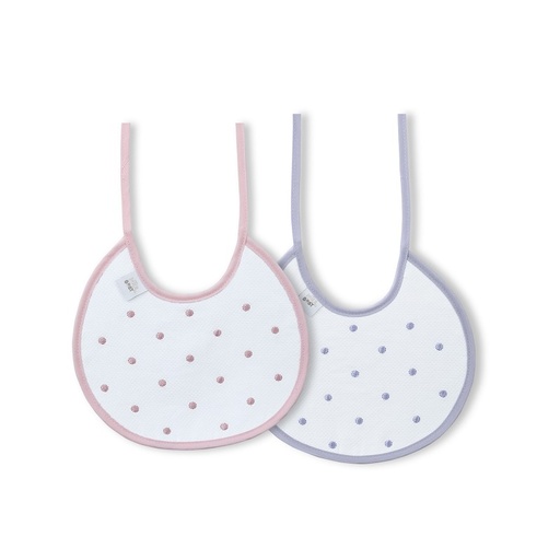 [R2 R-77] PACK 2 BABEROS R2 R-77 ROSA-GRIS INTERBABY