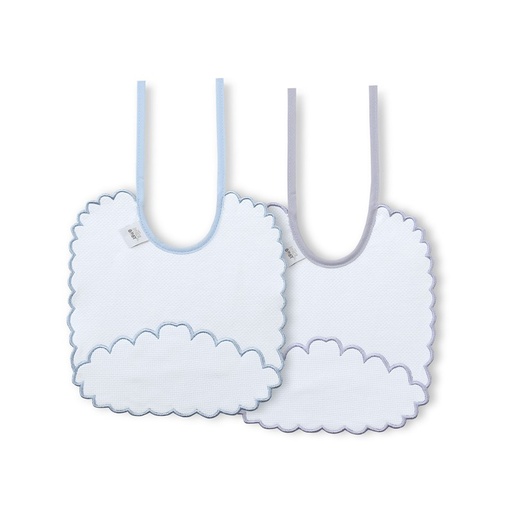 [R3 C-92] PACK 2 BABEROS R3 C-92 AZUL-GRIS INTERBABY