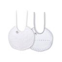 PACK 2 BABEROS R8 R-18 BLANCO-GRIS INTERBABY