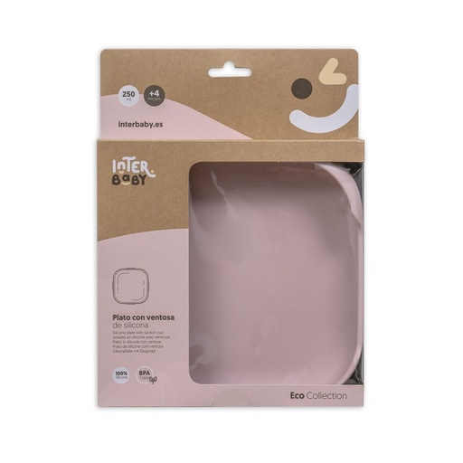 [SI005-66] PLATO LLANO SILICONA SI005-66 ROSA MAQUILLAJE INTERBABY