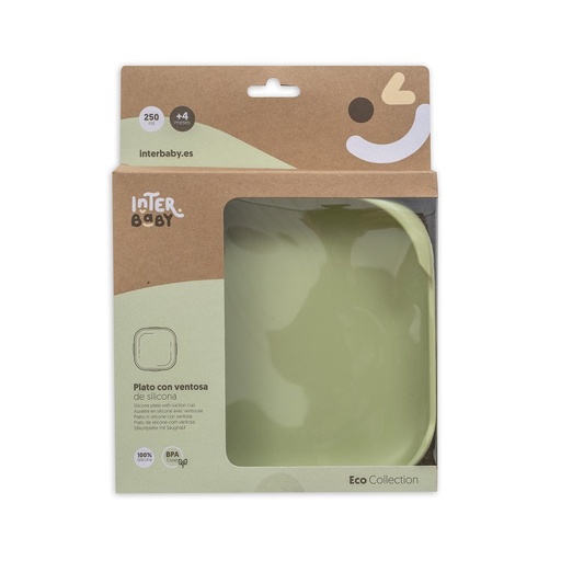 [SI005-74] PLATO LLANO SILICONA SI005-74 VERDE OLIVA INTERBABY